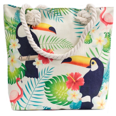 Rope Handled Tote Bag - Toucan